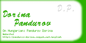 dorina pandurov business card